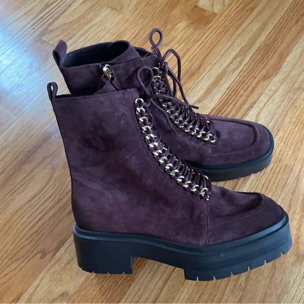 Sam Edelman Lovrin Combat Boot Spiced Pecan 8 - Picture 2 of 7